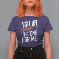 Funny Gun Lover Valentine Pun T Shirt For Women You AR the One for Me Tactical Romance