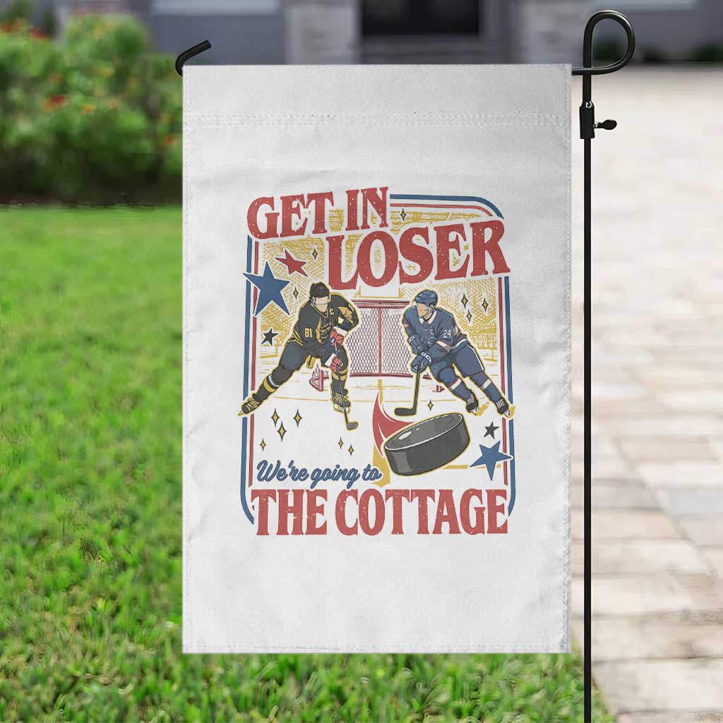 Get In Loser We’re Going To The Cottage Garden Flag Hockey Romance LGBT Retro Summer Road Trip