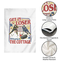 Get In Loser We’re Going To The Cottage Garden Flag Hockey Romance LGBT Retro Summer Road Trip