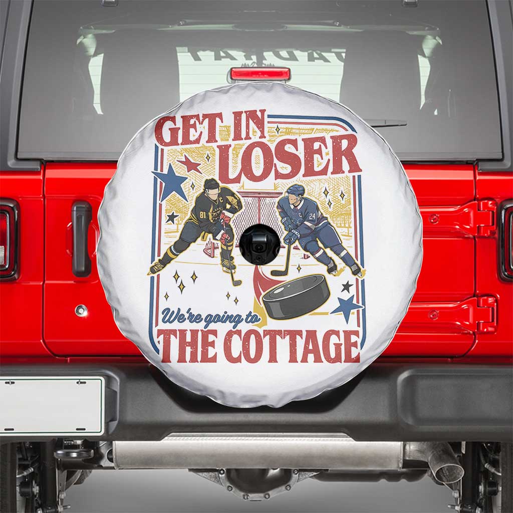 Get In Loser We’re Going To The Cottage Spare Tire Cover Hockey Romance LGBT Retro Summer Road Trip