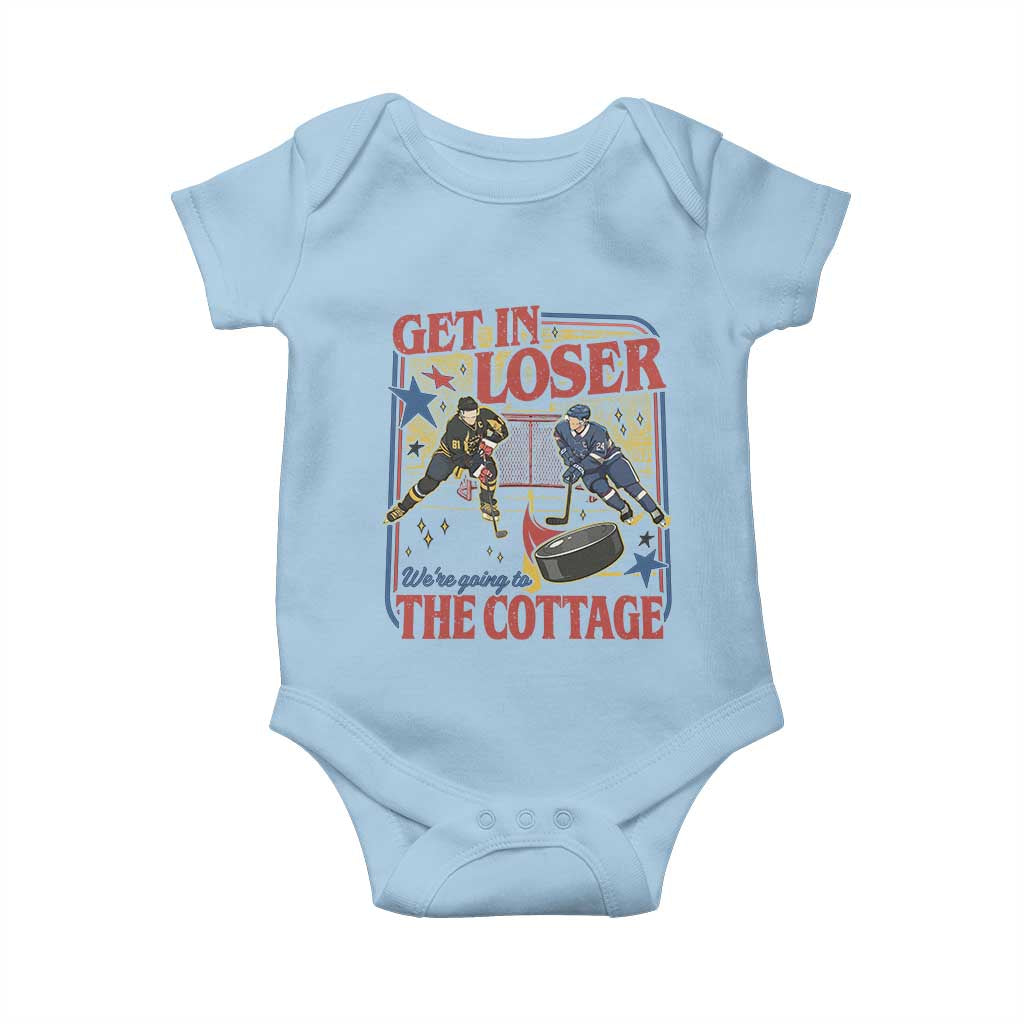 Get In Loser We’re Going To The Cottage Baby Onesie Hockey Romance LGBT Retro Summer Road Trip