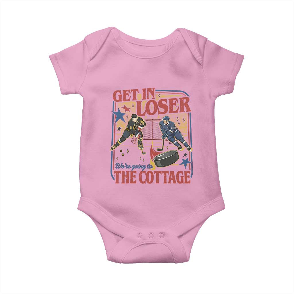 Get In Loser We’re Going To The Cottage Baby Onesie Hockey Romance LGBT Retro Summer Road Trip