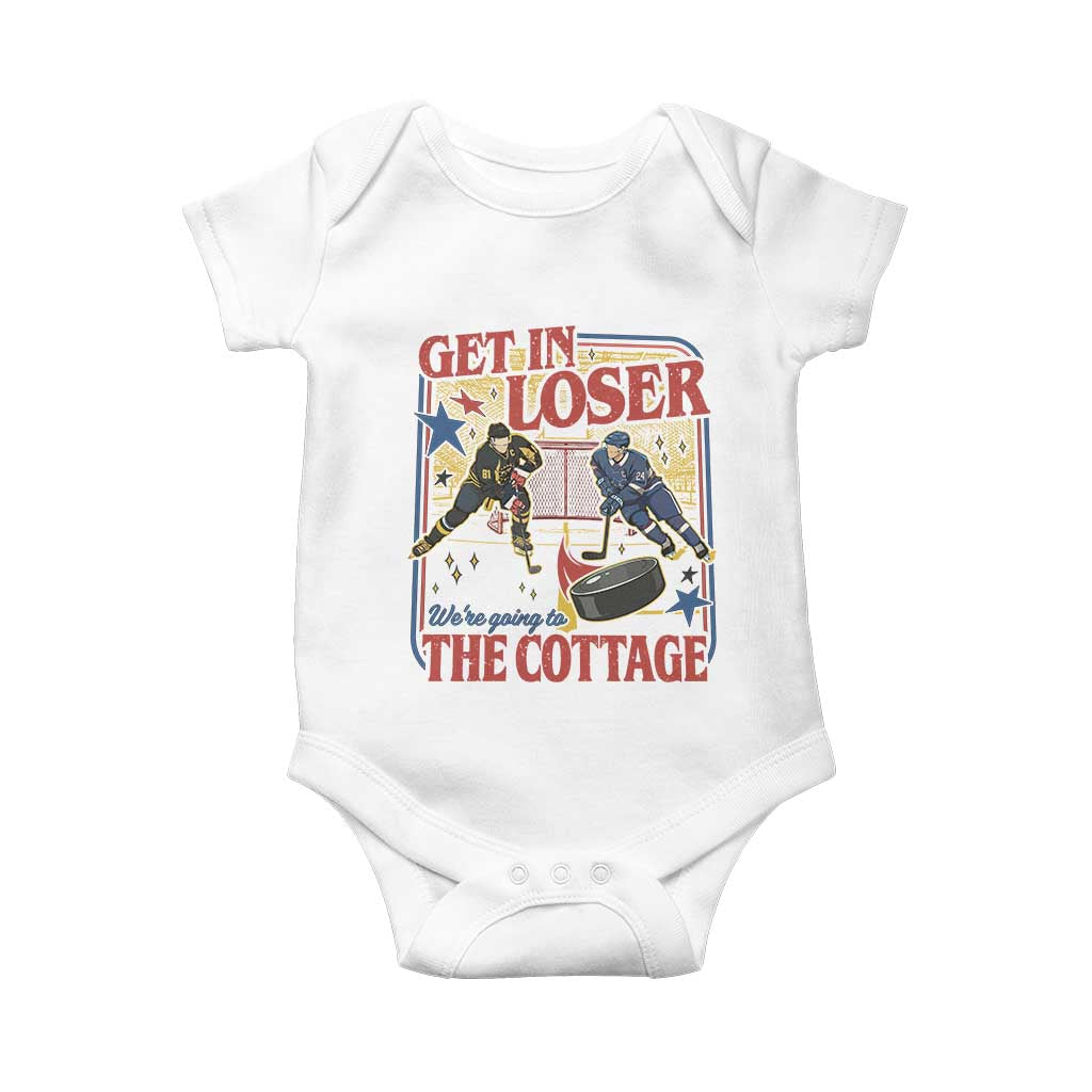 Get In Loser We’re Going To The Cottage Baby Onesie Hockey Romance LGBT Retro Summer Road Trip