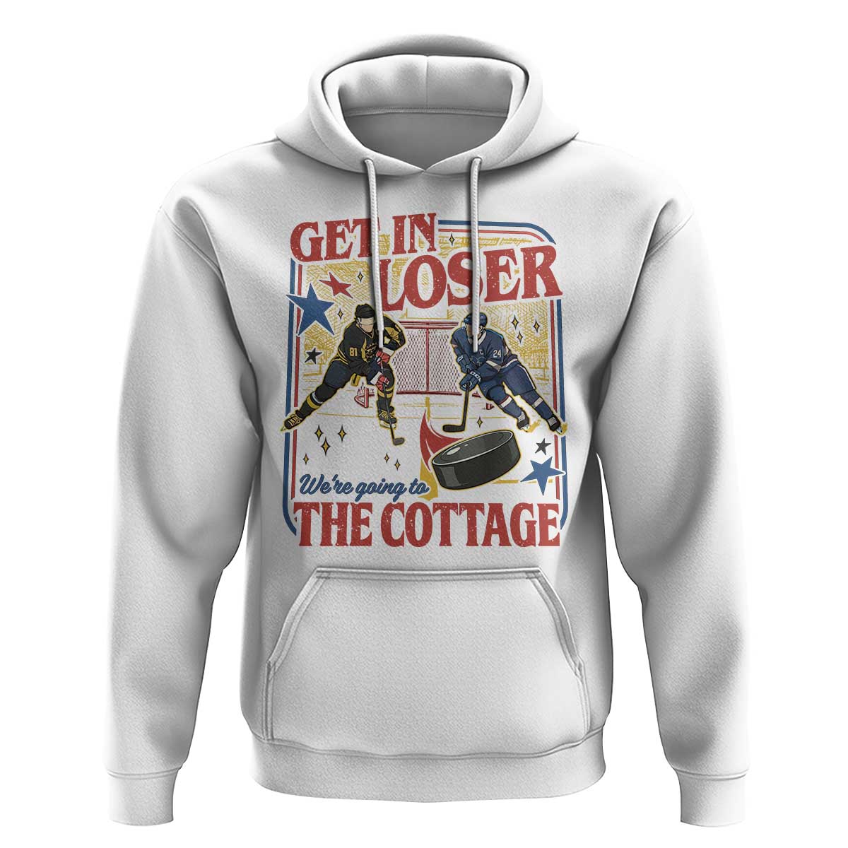 Get In Loser We’re Going To The Cottage Hoodie Hockey Romance LGBT Retro Summer Road Trip