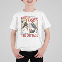 Get In Loser We’re Going To The Cottage T Shirt For Kid Hockey Romance LGBT Retro Summer Road Trip