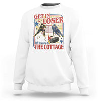 Get In Loser We’re Going To The Cottage Sweatshirt Hockey Romance LGBT Retro Summer Road Trip