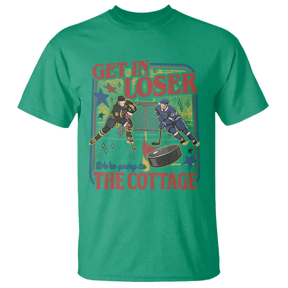 Get In Loser We’re Going To The Cottage T Shirt Hockey Romance LGBT Retro Summer Road Trip