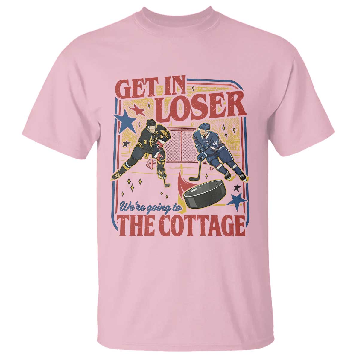 Get In Loser We’re Going To The Cottage T Shirt Hockey Romance LGBT Retro Summer Road Trip