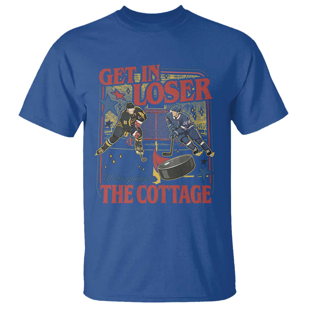 Get In Loser We’re Going To The Cottage T Shirt Hockey Romance LGBT Retro Summer Road Trip