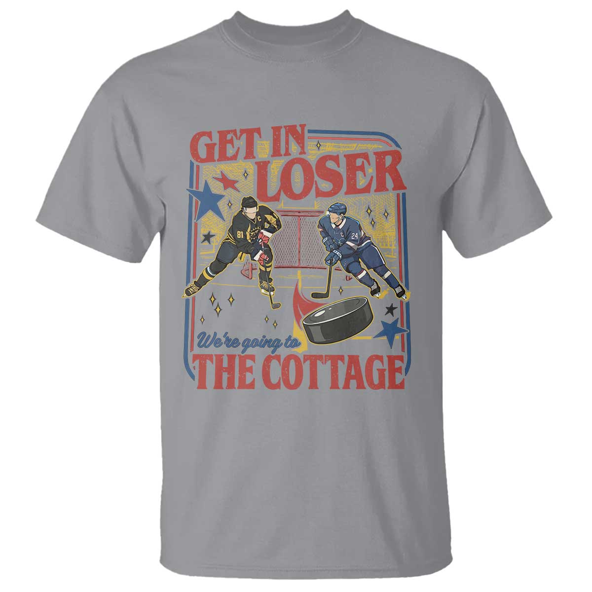 Get In Loser We’re Going To The Cottage T Shirt Hockey Romance LGBT Retro Summer Road Trip