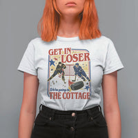 Get In Loser We’re Going To The Cottage T Shirt For Women Hockey Romance LGBT Retro Summer Road Trip