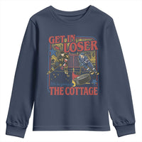 Get In Loser We’re Going To The Cottage Youth Sweatshirt Hockey Romance LGBT Retro Summer Road Trip