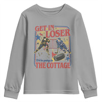 Get In Loser We’re Going To The Cottage Youth Sweatshirt Hockey Romance LGBT Retro Summer Road Trip