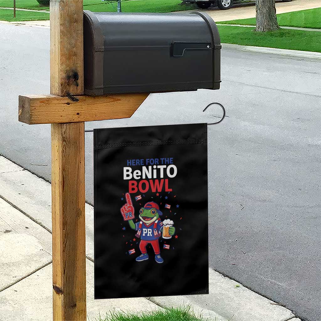 Funny Benito Bowl Puerto Rican Football Garden Flag Coquí Frog Music Fan with Beer and Foam Finger