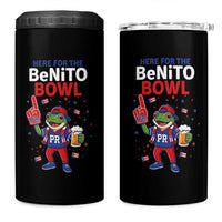 Funny Benito Bowl Puerto Rican Football 4 in 1 Can Cooler Tumbler Coquí Frog Music Fan with Beer and Foam Finger