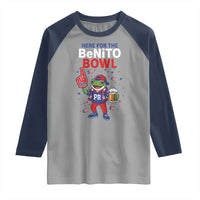 Funny Benito Bowl Puerto Rican Football Raglan Shirt Coquí Frog Music Fan with Beer and Foam Finger