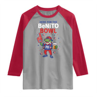 Funny Benito Bowl Puerto Rican Football Raglan Shirt Coquí Frog Music Fan with Beer and Foam Finger
