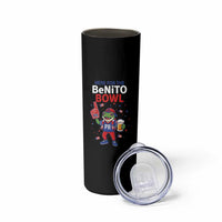 Funny Benito Bowl Puerto Rican Football Skinny Tumbler Coquí Frog Music Fan with Beer and Foam Finger