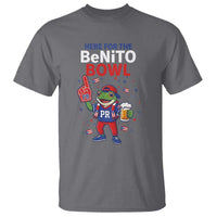 Funny Benito Bowl Puerto Rican Football T Shirt Coquí Frog Music Fan with Beer and Foam Finger