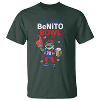 Funny Benito Bowl Puerto Rican Football T Shirt Coquí Frog Music Fan with Beer and Foam Finger