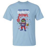 Funny Benito Bowl Puerto Rican Football T Shirt Coquí Frog Music Fan with Beer and Foam Finger
