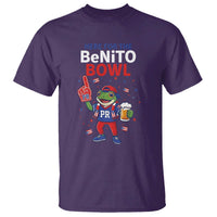 Funny Benito Bowl Puerto Rican Football T Shirt Coquí Frog Music Fan with Beer and Foam Finger