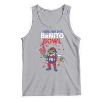 Funny Benito Bowl Puerto Rican Football Tank Top Coquí Frog Music Fan with Beer and Foam Finger