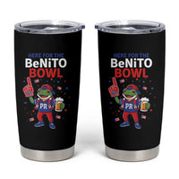 Funny Benito Bowl Puerto Rican Football Tumbler Cup Coquí Frog Music Fan with Beer and Foam Finger