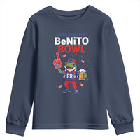 Funny Benito Bowl Puerto Rican Football Youth Sweatshirt Coquí Frog Music Fan with Beer and Foam Finger