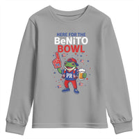 Funny Benito Bowl Puerto Rican Football Youth Sweatshirt Coquí Frog Music Fan with Beer and Foam Finger