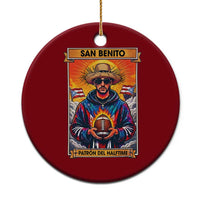 Funny San Benito Patron del Halftime Ceramic Ornament Bowl 2026 Puerto Rican Football Music Fan