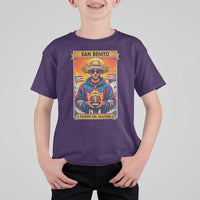 Funny San Benito Patron del Halftime T Shirt For Kid Bowl 2026 Puerto Rican Football Music Fan