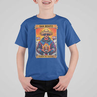 Funny San Benito Patron del Halftime T Shirt For Kid Bowl 2026 Puerto Rican Football Music Fan