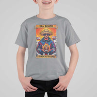 Funny San Benito Patron del Halftime T Shirt For Kid Bowl 2026 Puerto Rican Football Music Fan