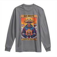 Funny San Benito Patron del Halftime Long Sleeve Shirt Bowl 2026 Puerto Rican Football Music Fan