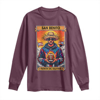 Funny San Benito Patron del Halftime Long Sleeve Shirt Bowl 2026 Puerto Rican Football Music Fan