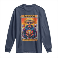 Funny San Benito Patron del Halftime Long Sleeve Shirt Bowl 2026 Puerto Rican Football Music Fan