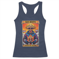 Funny San Benito Patron del Halftime Racerback Tank Top Bowl 2026 Puerto Rican Football Music Fan