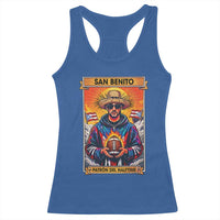 Funny San Benito Patron del Halftime Racerback Tank Top Bowl 2026 Puerto Rican Football Music Fan