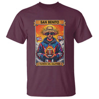 Funny San Benito Patron del Halftime T Shirt Bowl 2026 Puerto Rican Football Music Fan