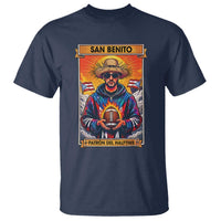 Funny San Benito Patron del Halftime T Shirt Bowl 2026 Puerto Rican Football Music Fan