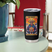 Funny San Benito Patron del Halftime Tumbler Cup Bowl 2026 Puerto Rican Football Music Fan