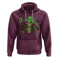 Funny St. Patricks Day Drinking Skeleton Hoodie for Beer Lover Alcoholic - Wonder Print Shop