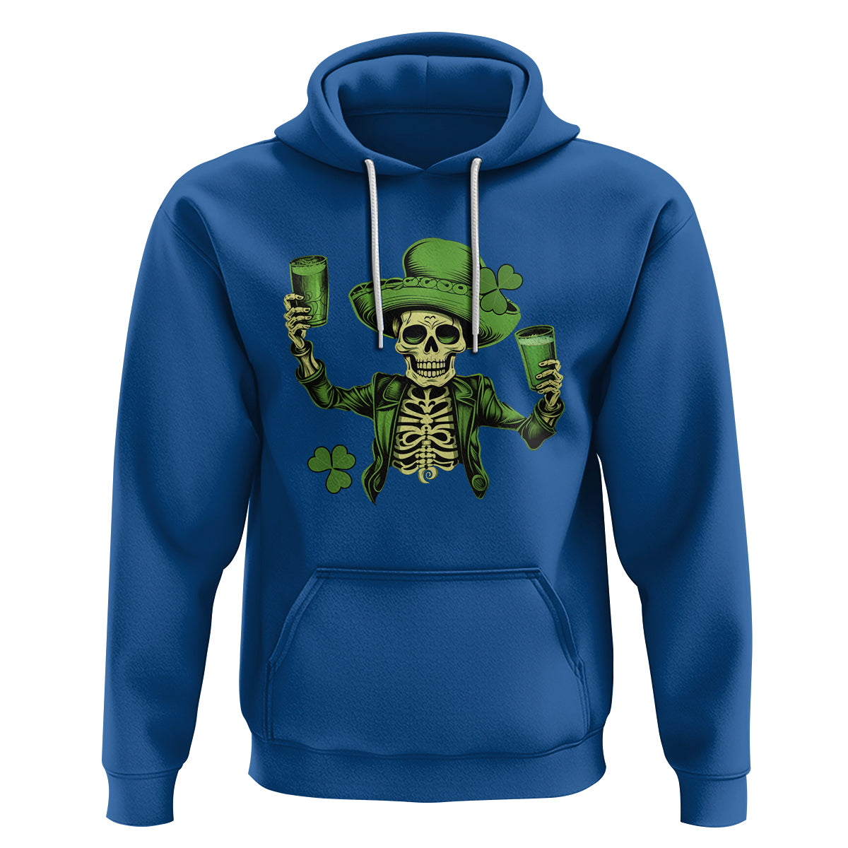 Funny St. Patricks Day Drinking Skeleton Hoodie for Beer Lover Alcoholic - Wonder Print Shop