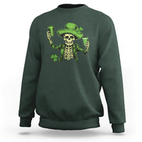 Funny St. Patricks Day Drinking Skeleton Sweatshirt for Beer Lover Alcoholic - Wonder Print Shop