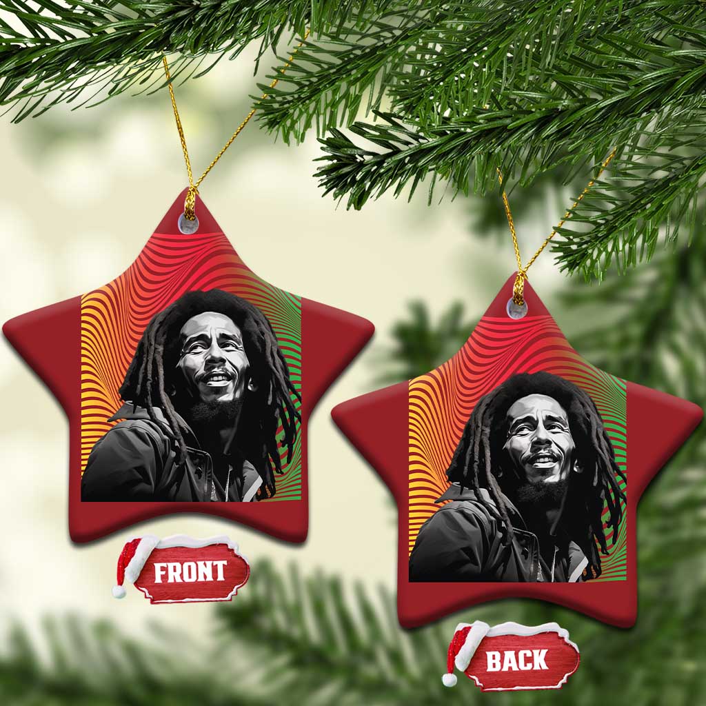 Legend Bob Christmas Ornament One Love The Reggae Vintage Graphic - Wonder Print Shop