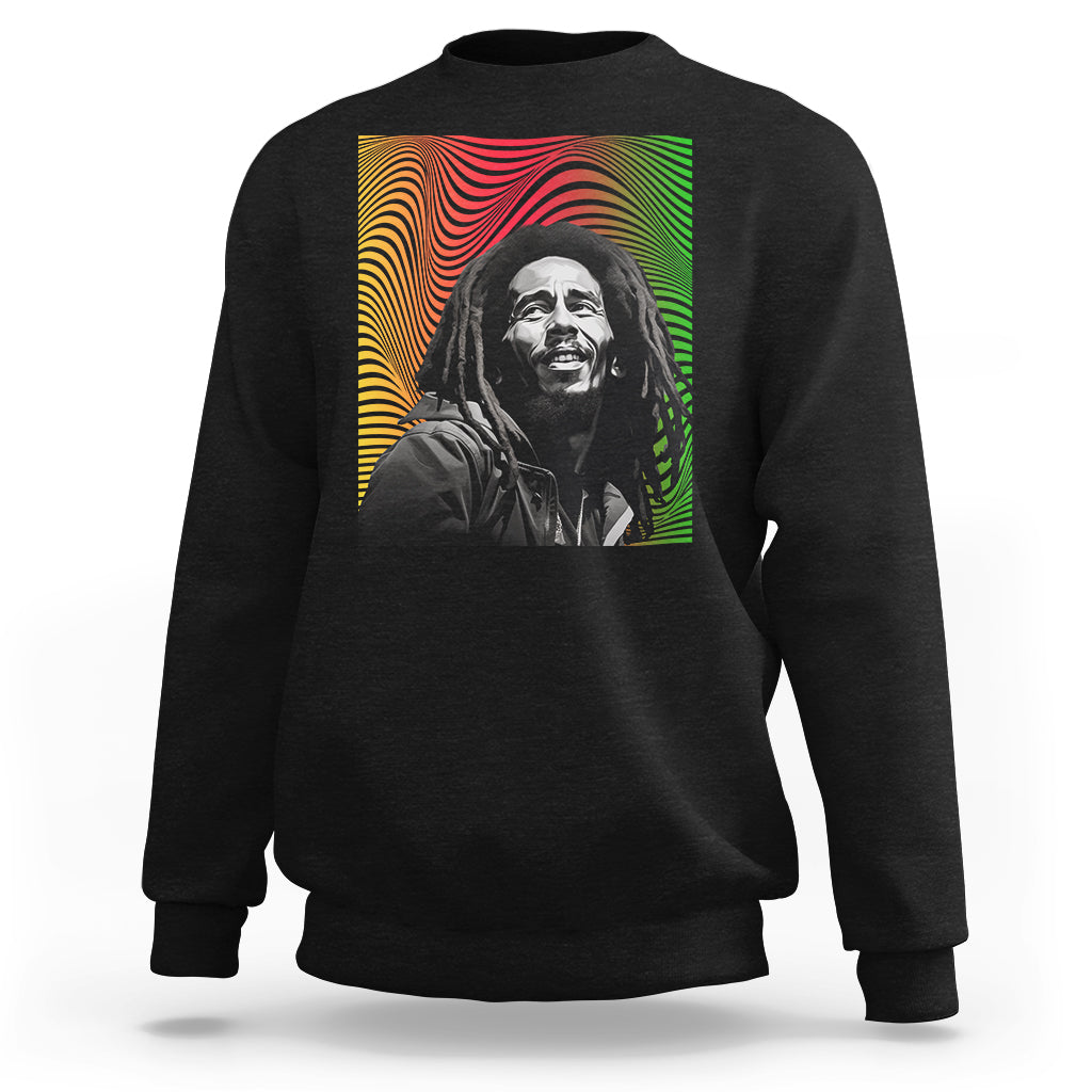Legend Bob Sweatshirt One Love The Reggae Vintage Graphic - Wonder Print Shop