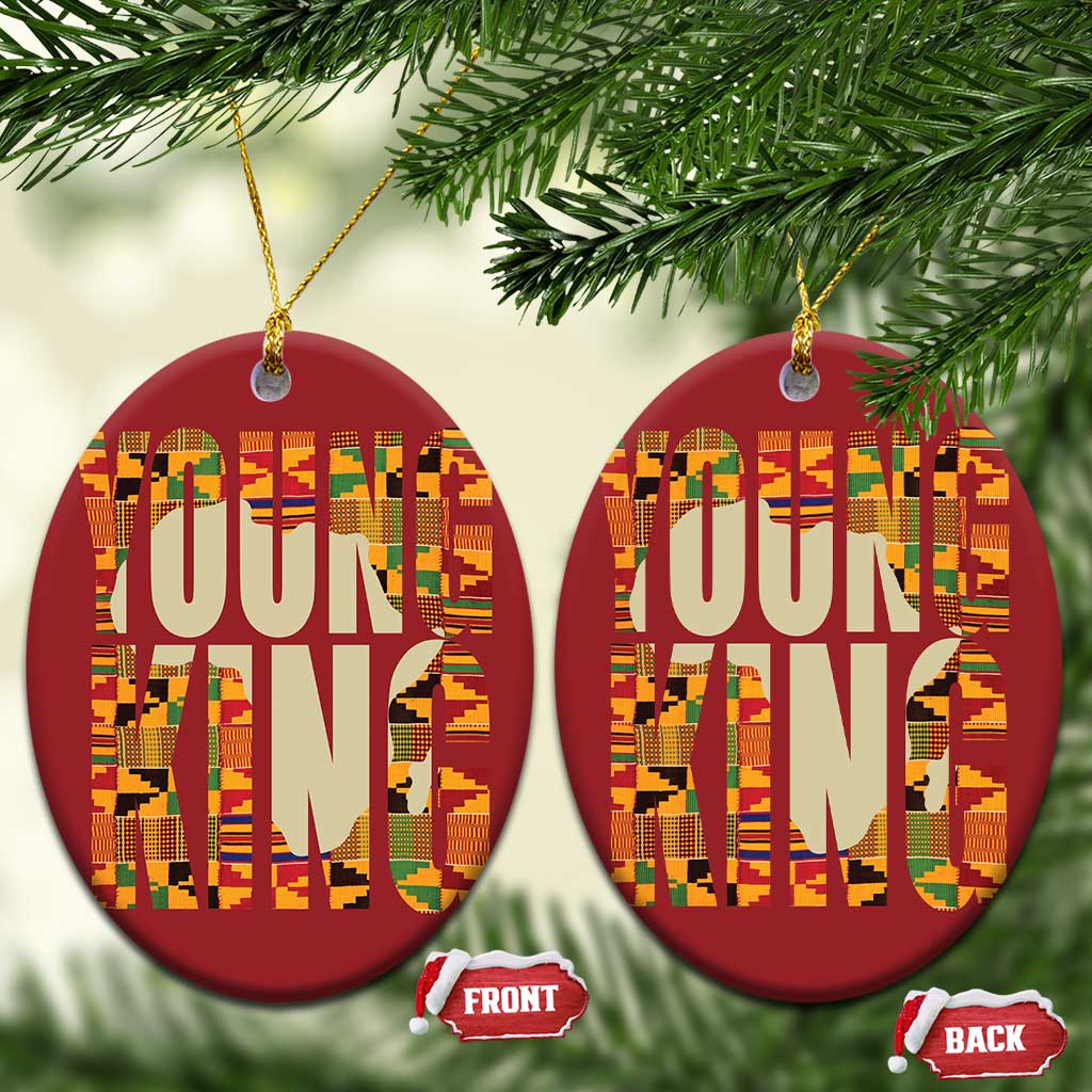 African Kente Christmas Ornament Young King for Boys Men - Wonder Print Shop