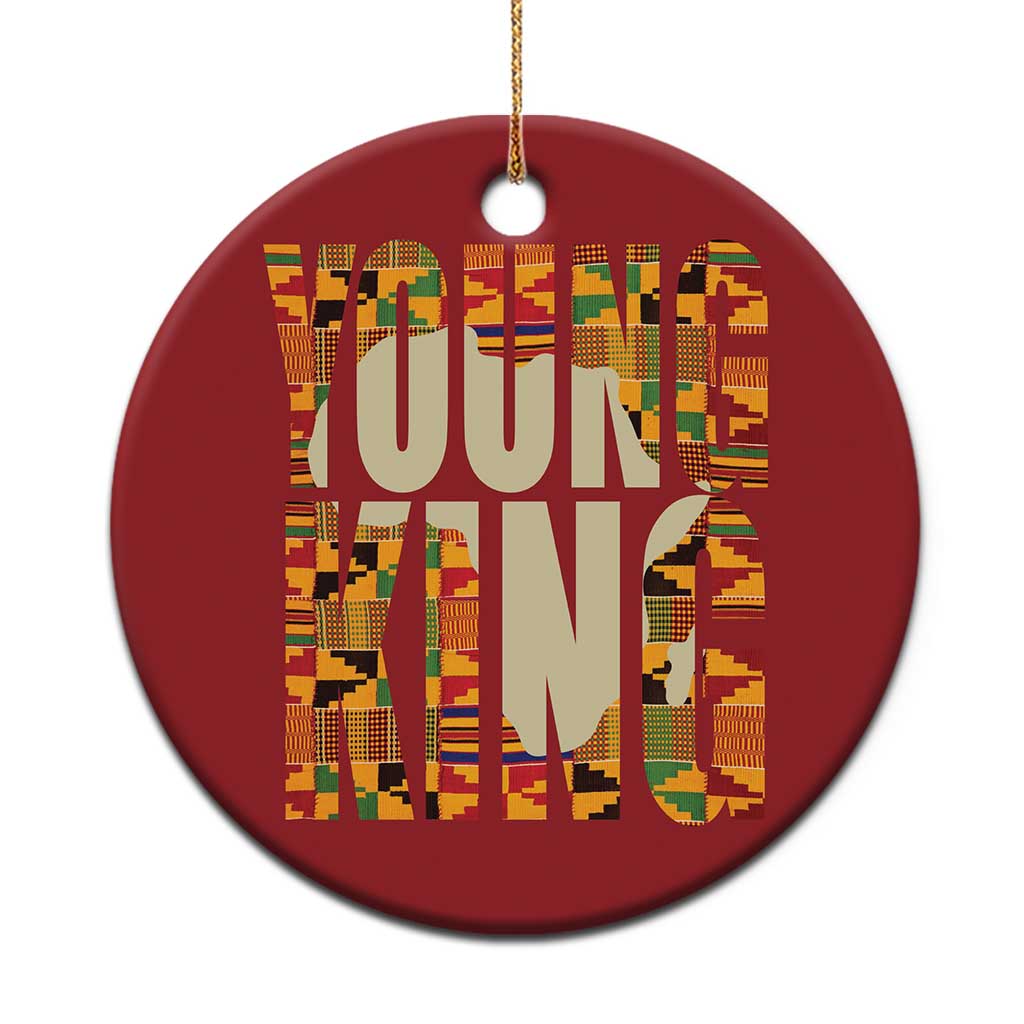 African Kente Christmas Ornament Young King for Boys Men - Wonder Print Shop