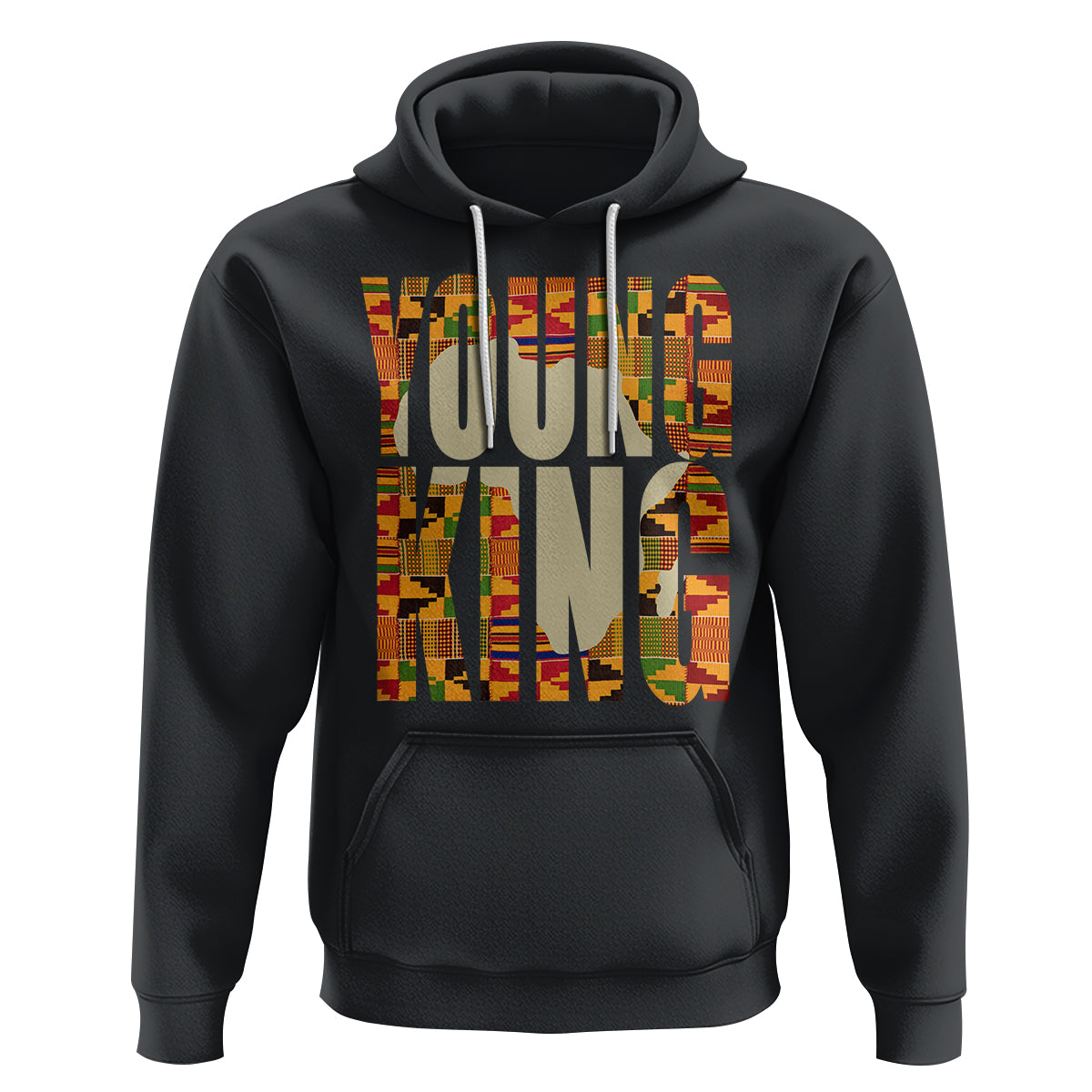 African Kente Hoodie Young King for Boys Men - Wonder Print Shop